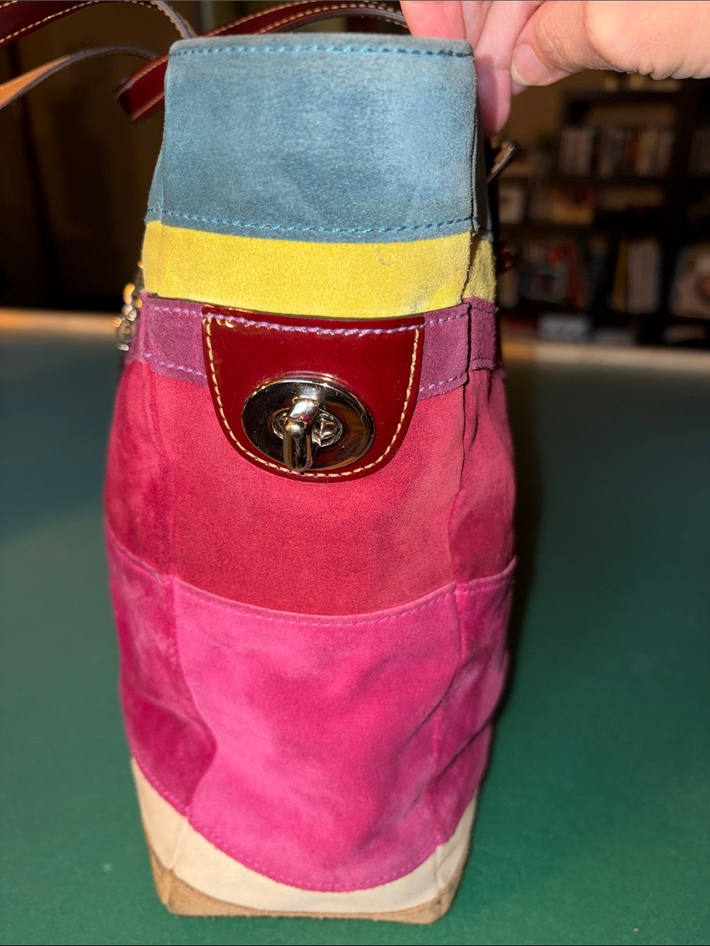 Coach Limited Edition Suede Large Wave Multicolor Gallery Tote. Great Condition - Picture 13 of 14